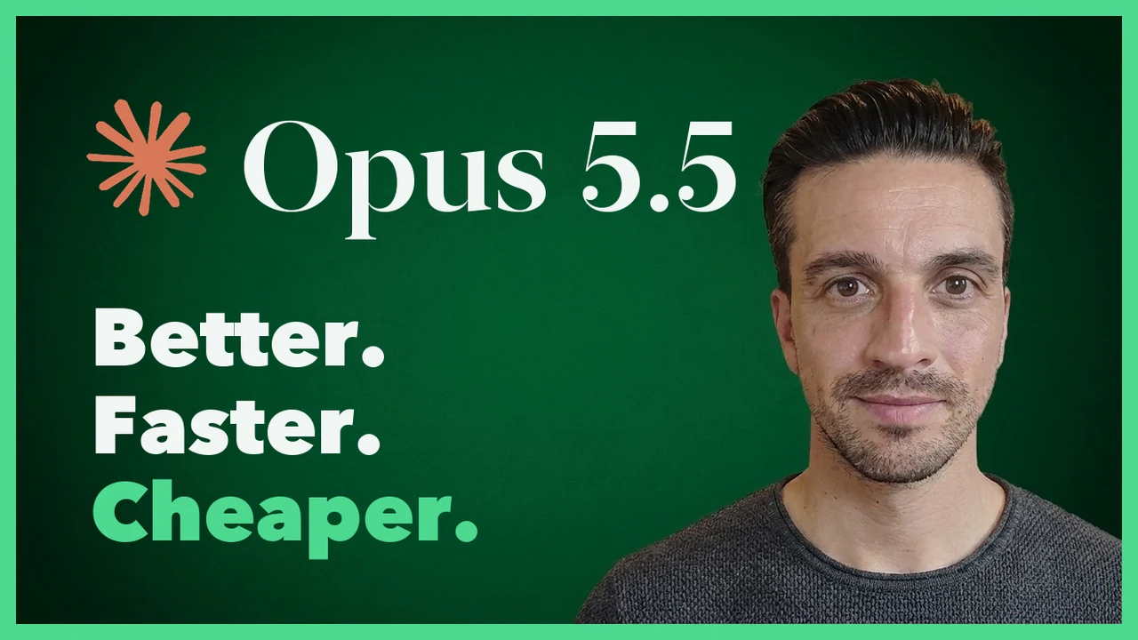 Opus 5.5 with the words Better, Faster, Cheaper